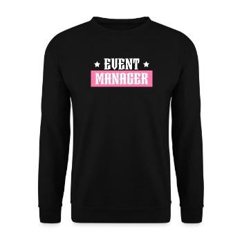 Event Manager rosa tshirt schwarz - Unisex Pullover - Schwarz - Vorne - Alina (178cm) & Michal (187cm)