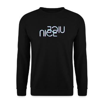 Nice lettering - Unisex Sweatshirt - black - Front - Alina (178cm) & Michal (187cm)