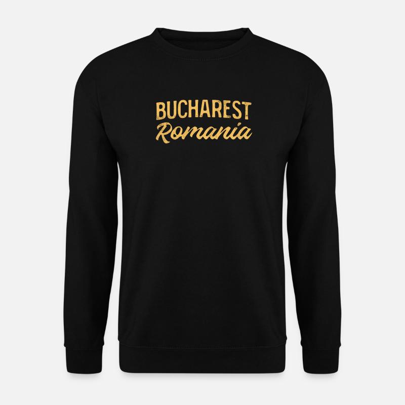 Bucharest Retro Lettering - Unisex Sweatshirt - black