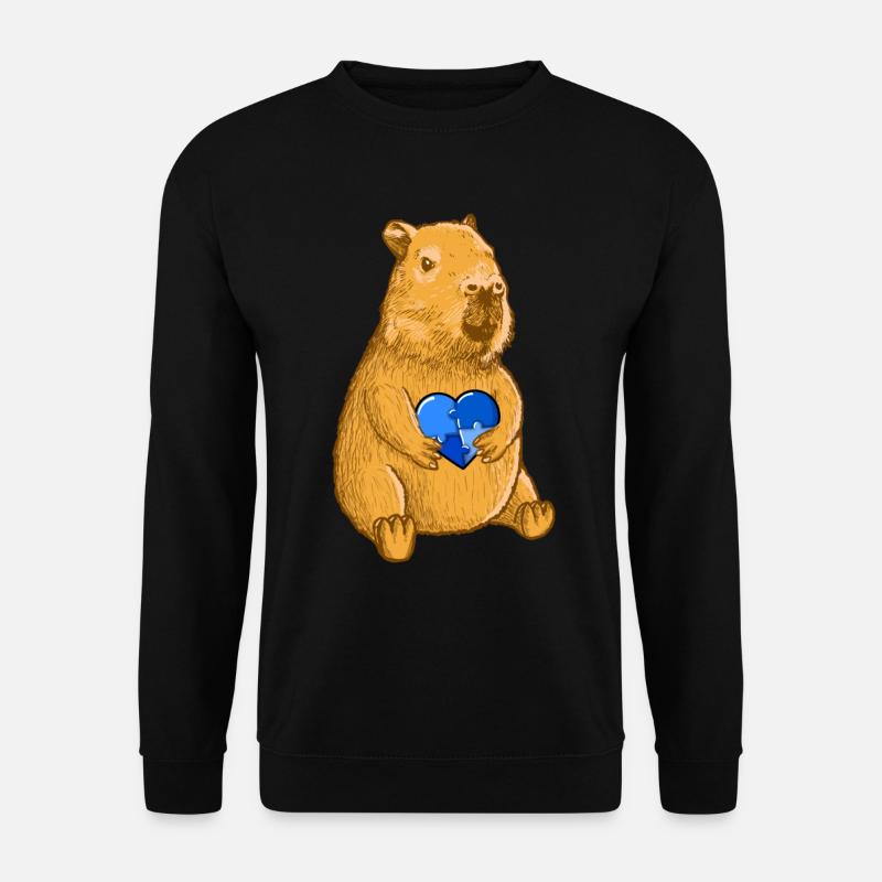 Capybara Autism Signs - Unisex Sweatshirt - black