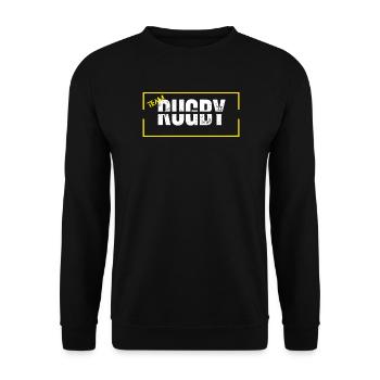 Team rugby yellow - Sweat-shirt Unisexe - noir - Devant - Alina (178cm) & Michal (187cm)