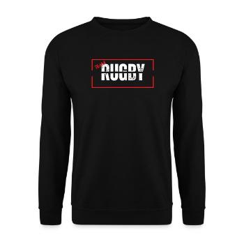 Team rugby red - Unisex Sweatshirt - black - Front - Alina (178cm) & Michal (187cm)