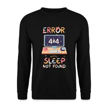 Error 404 sleep not found - Unisex Sweatshirt - black - Front - Alina (178cm) & Michal (187cm)