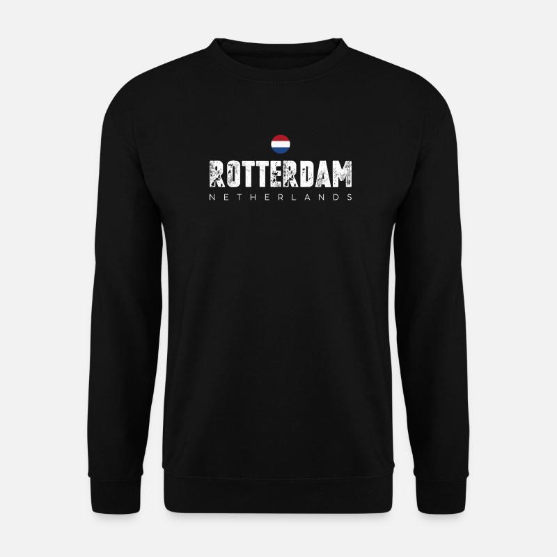 Rotterdam Bold City Emblem - Unisex Sweatshirt - black