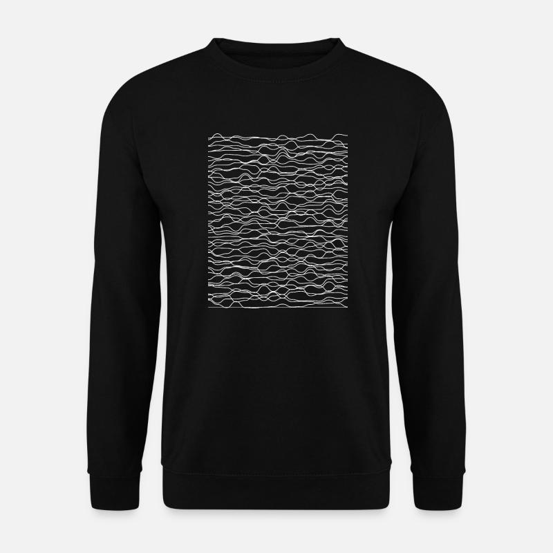 Waves Geometric Lines - Unisex Sweatshirt - black
