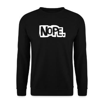 Nope Graffiti Lettering - Pas de dictons drôles - Sweat-shirt Unisexe - noir - Devant - Alina (178cm) & Michal (187cm)
