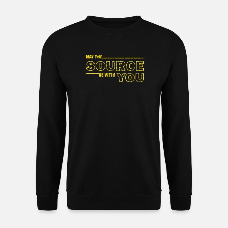 Möge die Quelle bei dir sein – Geek Tee - Unisex Pullover - Schwarz