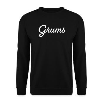 Grums blanc - Sweat-shirt Unisexe - noir - Devant - Alina (178cm) & Michal (187cm)