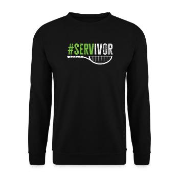 Tennis Player Servivor Lover Fun - Unisex Sweatshirt - black - Front - Alina (178cm) & Michal (187cm)