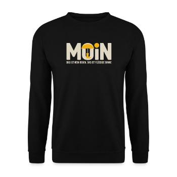 Moonshade Liquid Sun Motif - Unisex Sweatshirt - black - Front - Alina (178cm) & Michal (187cm)