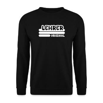 Saying Teacher - Unisex Sweatshirt - black - Front - Alina (178cm) & Michal (187cm)