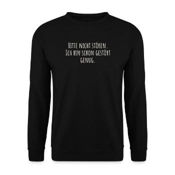 Merci de ne pas déranger. Je suis déjà assez perturbé comme ça. - Sweat-shirt Unisexe - noir - Devant - Alina (178cm) & Michal (187cm)
