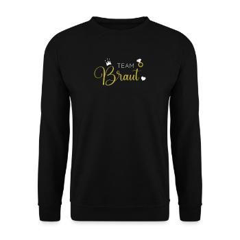 Team Braut - Unisex Pullover - Schwarz - Vorne - Alina (178cm) & Michal (187cm)