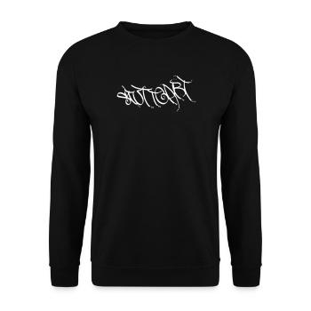 Style de graffiti urbain à Stuttgart - Sweat-shirt Unisexe - noir - Devant - Alina (178cm) & Michal (187cm)