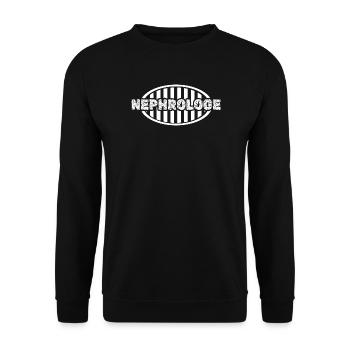 Retro Nephrologe - Unisex Pullover - Schwarz - Vorne - Alina (178cm) & Michal (187cm)
