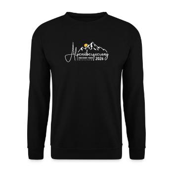 Alpenüberquerung 2026, Oberstdorf Meran, Wandern - Unisex Pullover - Schwarz - Vorne - Alina (178cm) & Michal (187cm)