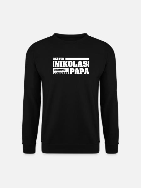 Nikolas als Geburt - Unisex Pullover - Schwarz