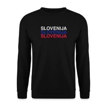 SLOWENIEN Slovenia Slowenische Flagge - Unisex Pullover - Schwarz - Vorne - Alina (178cm) & Michal (187cm)