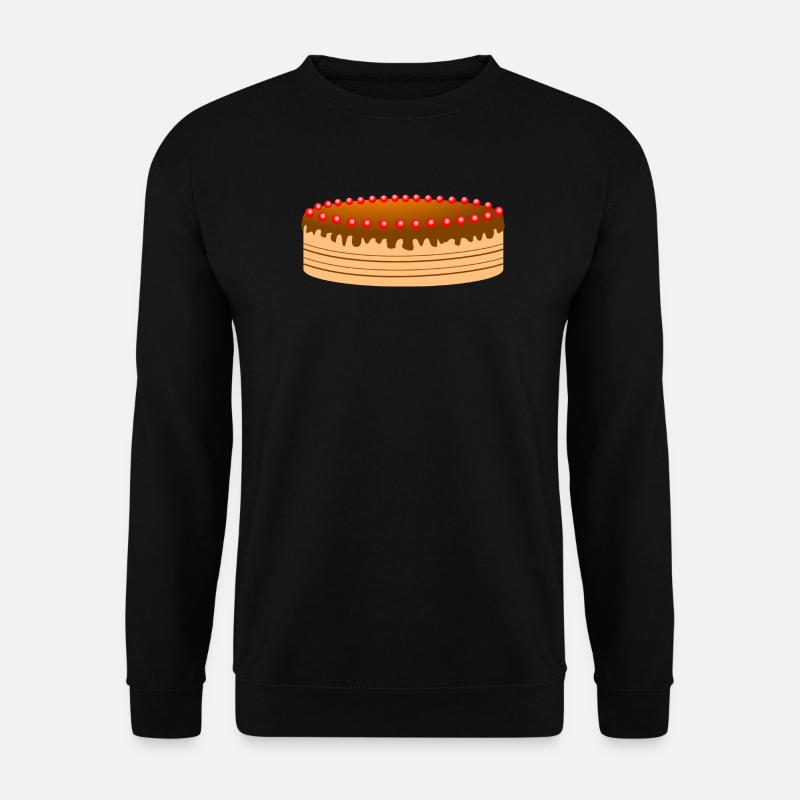 Chocolate cake with red sugar pearls - Unisex Sweatshirt - black