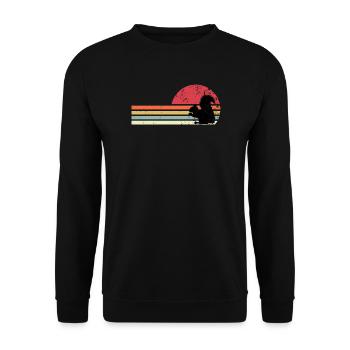 retro squirrel - Unisex Sweatshirt - black - Front - Alina (178cm) & Michal (187cm)