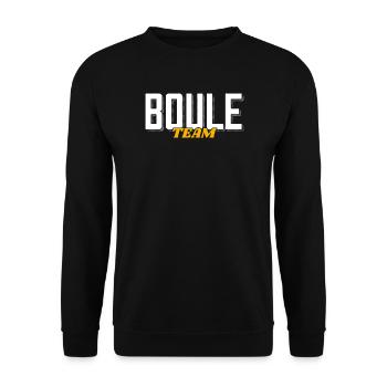 Boule Team Boulekugeln pour Bouler et Pétanque - Sweat-shirt Unisexe - noir - Devant - Alina (178cm) & Michal (187cm)