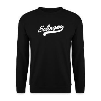 Solingen Retro - Unisex Sweatshirt - black - Front - Alina (178cm) & Michal (187cm)