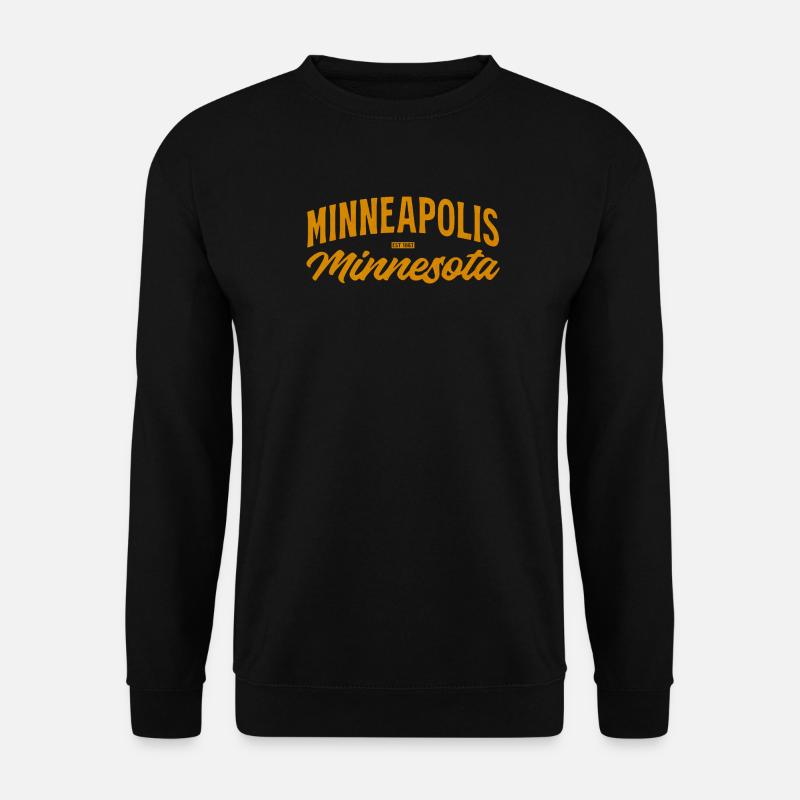 Minneapolis Script Vintage Orange - Sweat-shirt Unisexe - noir