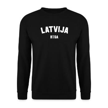 LETTONIE Lettland Riga - Sweat-shirt Unisexe - noir - Devant - Alina (178cm) & Michal (187cm)
