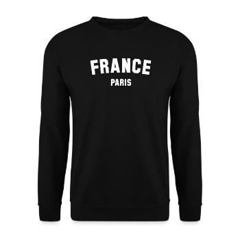 FRANCE PARIS Frankreich - Unisex Sweatshirt - black - Front - Alina (178cm) & Michal (187cm)