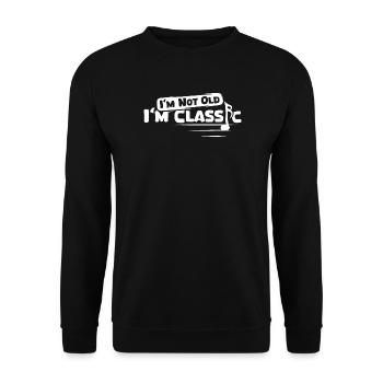 classical music, funny sayings, musicians, orchestra - Unisex Sweatshirt - black - Front - Alina (178cm) & Michal (187cm)