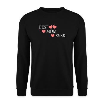 Saying Mother's Day Best Mom in the World Mother's Day Mom - Unisex Sweatshirt - black - Front - Alina (178cm) & Michal (187cm)