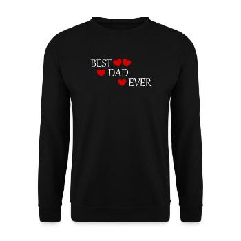 Father's Day Dad Dad Best Dad Ever Saying Father's Day - Unisex Sweatshirt - black - Front - Alina (178cm) & Michal (187cm)