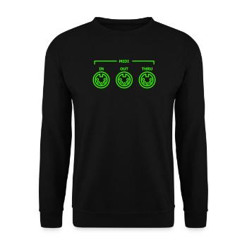 general midi - Unisex Sweatshirt - black - Front - Alina (178cm) & Michal (187cm)