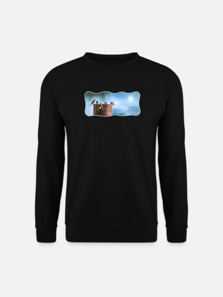 Conception photo moineaux rencontre courbe contour - Sweat-shirt Unisexe - noir
