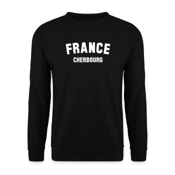 FRANCE CHERBOUG Frankreich - Sweat-shirt Unisexe - noir - Devant - Alina (178cm) & Michal (187cm)