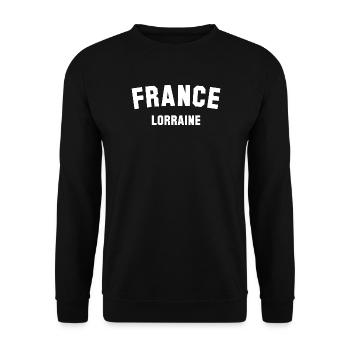 LORRAINE Lothringen France Frankeich - Unisex Pullover - Schwarz - Vorne - Alina (178cm) & Michal (187cm)