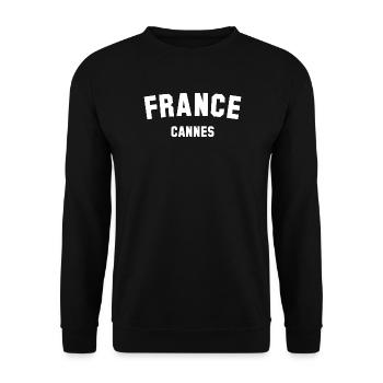 CANNES France Frankreich - Unisex Sweatshirt - black - Front - Alina (178cm) & Michal (187cm)