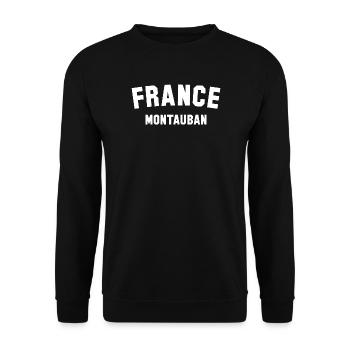 MONTAUBAN France Frankreich - Unisex Sweatshirt - black - Front - Alina (178cm) & Michal (187cm)