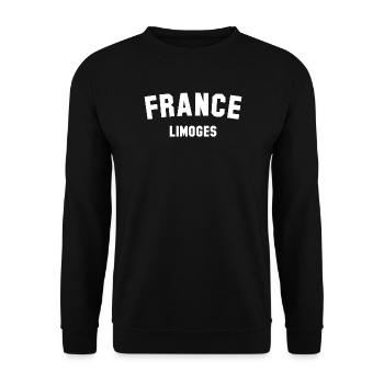 LIMOGES France Frankreich - Sweat-shirt Unisexe - noir - Devant - Alina (178cm) & Michal (187cm)