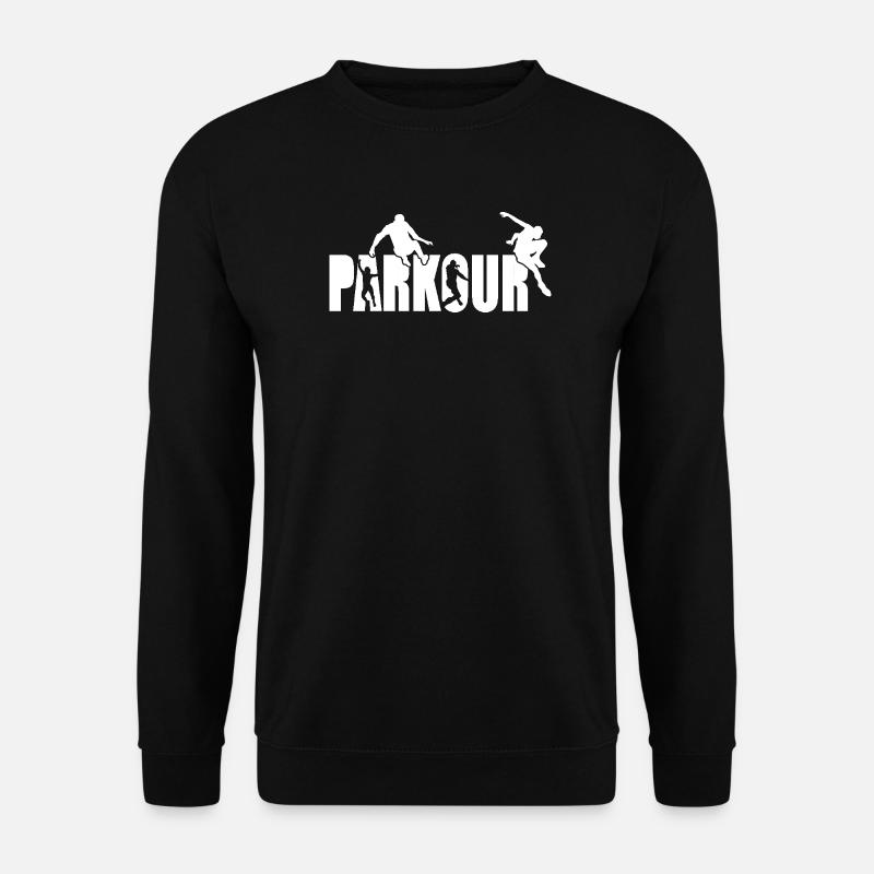 Parkour weiss - Unisex Pullover - Schwarz