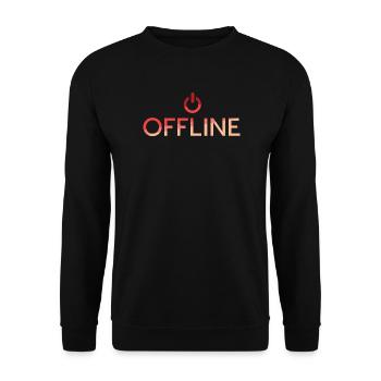 Lettrage hors ligne - bouton rouge OFF - Sweat-shirt Unisexe - noir - Devant - Alina (178cm) & Michal (187cm)