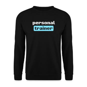 Personal Trainer Fitness Trainer - Unisex Sweatshirt - black - Front - Alina (178cm) & Michal (187cm)
