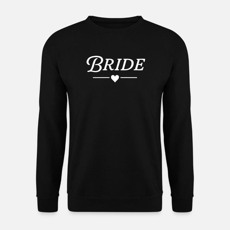 braut / klassisch text weiß - Unisex Pullover - Schwarz