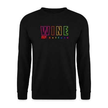 Wine - ART - Unisex Sweatshirt - black - Front - Alina (178cm) & Michal (187cm)