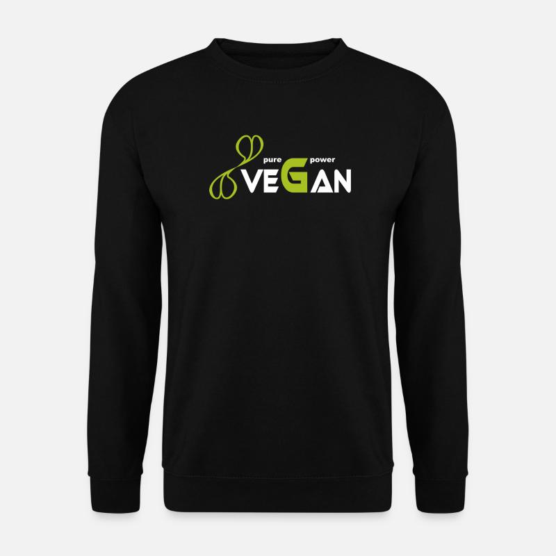 pure_vegan_power - Unisex Pullover - Schwarz