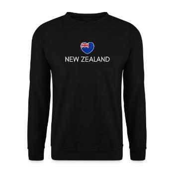 Cœur avec drapeau néo-zélandais - Sweat-shirt Unisexe - noir - Devant - Alina (178cm) & Michal (187cm)