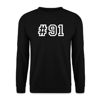 1991 Hashtag 91 - Unisex Sweatshirt - black - Front - Alina (178cm) & Michal (187cm)