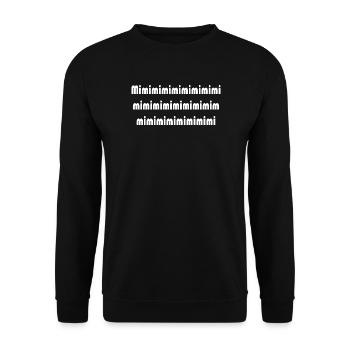 Mimi Typografie Muster Pattern - Unisex Pullover - Schwarz - Vorne - Alina (178cm) & Michal (187cm)