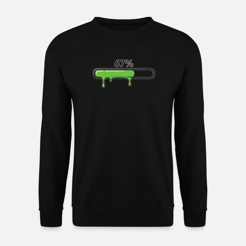 Slime Progress Bar 67 Meme - Unisex Sweatshirt - black