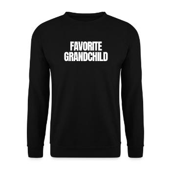 Favorite grandchild - Unisex Sweatshirt - black - Front - Alina (178cm) & Michal (187cm)